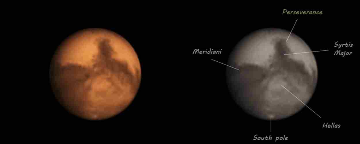 Marte, Syrtis Major y el Perseverance